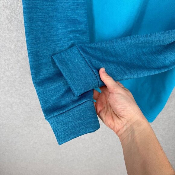 Under Armour Mens Fleece Lined 1/4 Zip Pullover Size S Blue Loose Fit Coldgear - Picture 3 of 11